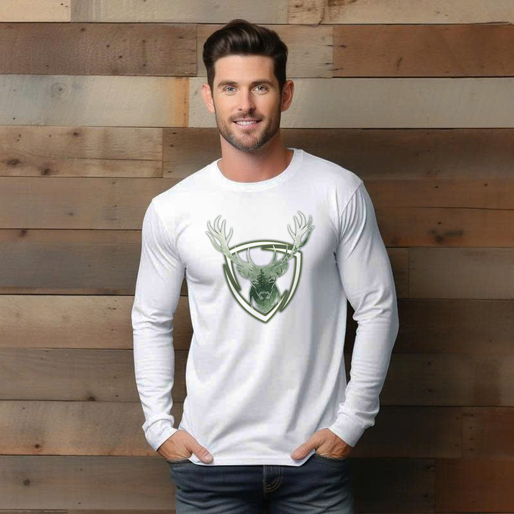 Deer Head Shirt Vintage Design Animal Long Sleeve Shirt Best Gifts For Deer Hunters