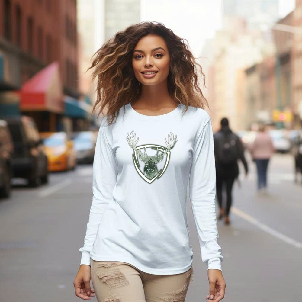 Deer Head Shirt Vintage Design Animal Long Sleeve Shirt Best Gifts For Deer Hunters
