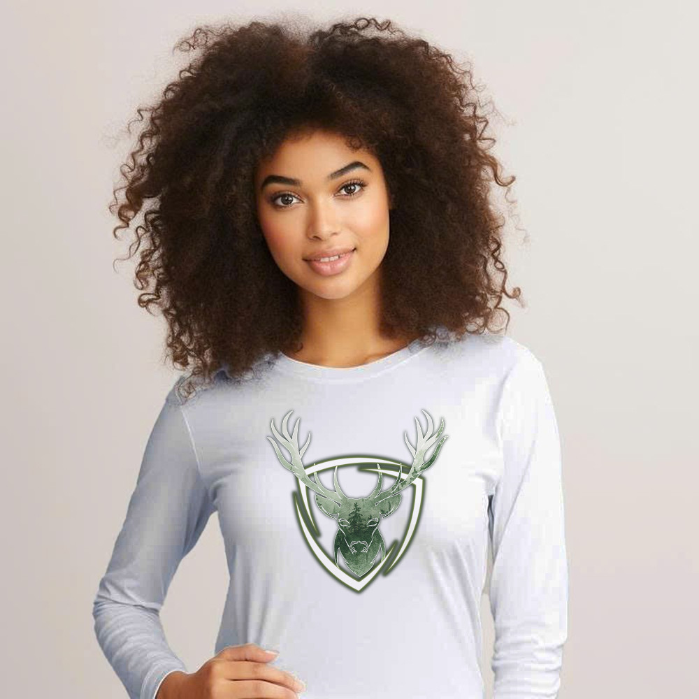 Deer Head Shirt Vintage Design Animal Long Sleeve Shirt Best Gifts For Deer Hunters