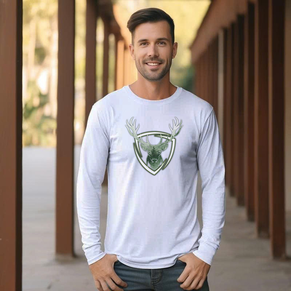 Deer Head Shirt Vintage Design Animal Long Sleeve Shirt Best Gifts For Deer Hunters