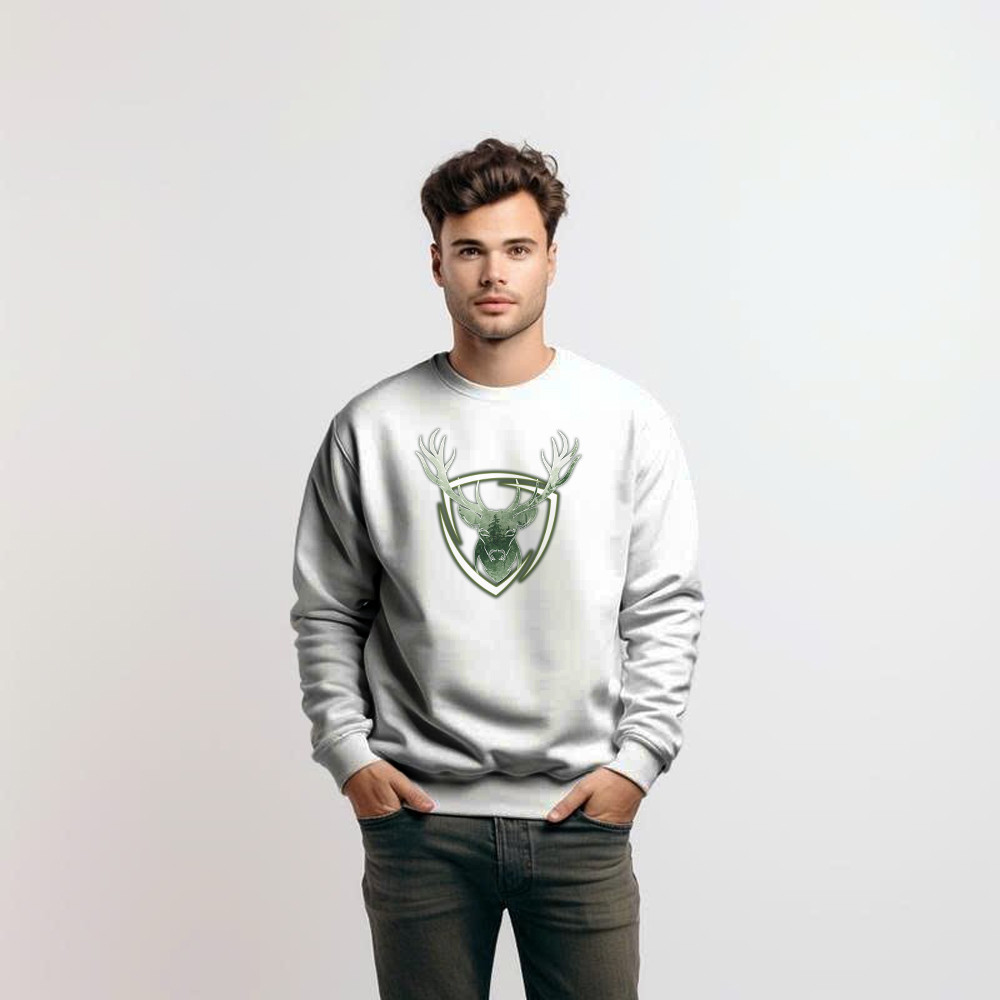 Deer Head Shirt Vintage Design Animal Sweatshirt Best Gifts For Deer Hunters