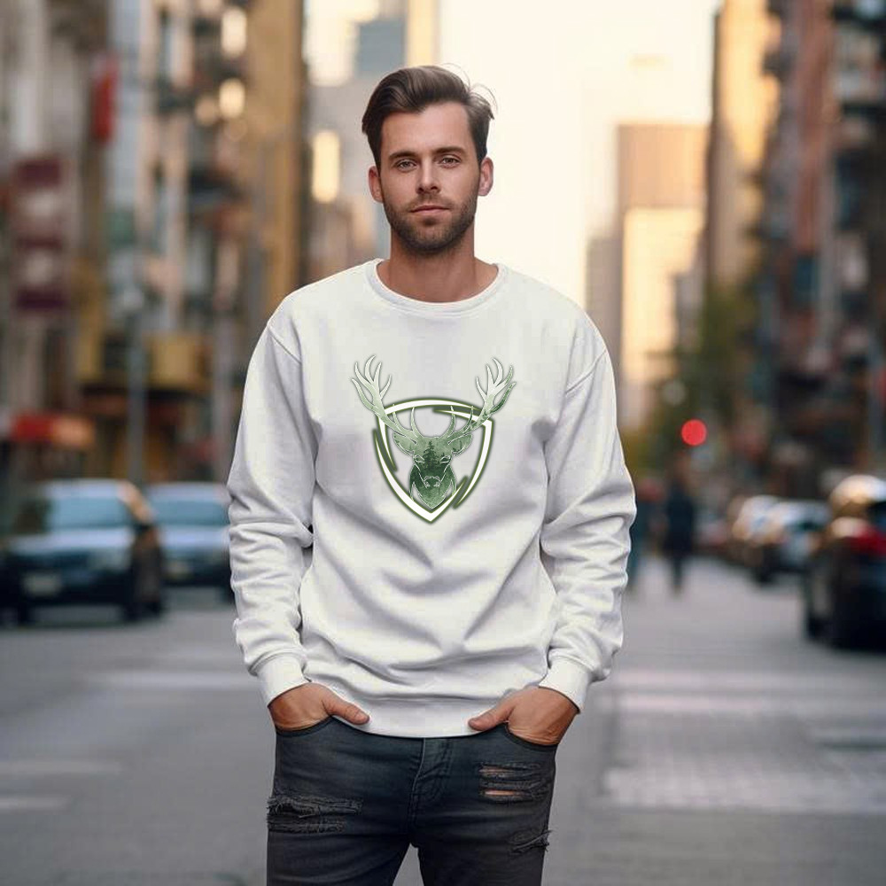 Deer Head Shirt Vintage Design Animal Sweatshirt Best Gifts For Deer Hunters