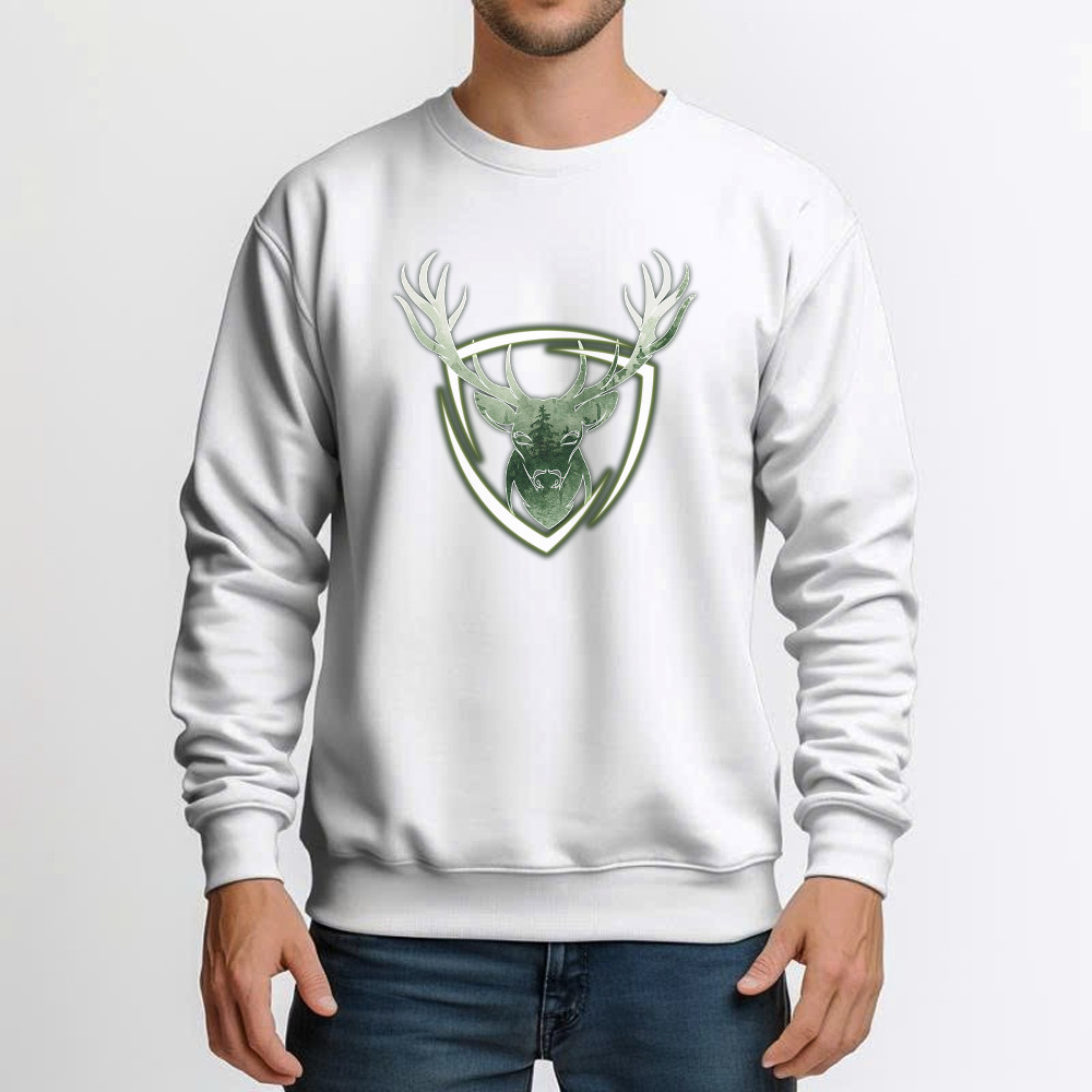 Deer Head Shirt Vintage Design Animal Sweatshirt Best Gifts For Deer Hunters