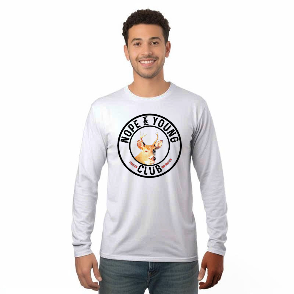 Nope And Young Under Club 100 Inches Long Sleeve Shirt Deer Hunting Shirts Deer Hunter Gifts